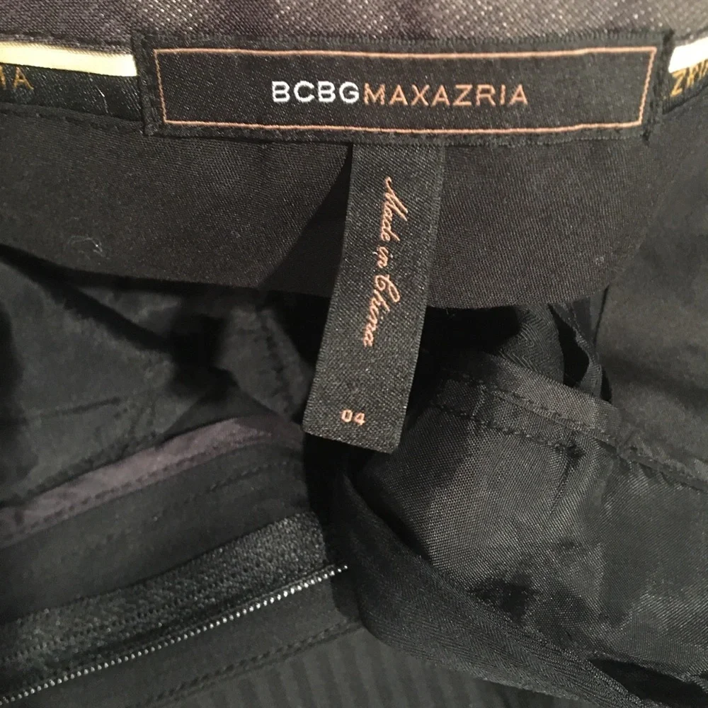 BCBG MaxAzria Wool Black Striped Mariam Pants - Picture 10 of 11
